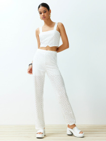 Брюки повседневные Trendyol модель TWOSS24PL00090/Ekru Фото