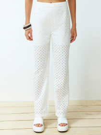 Повсякденні штани Trendyol модель TWOSS24PL00090/Ekru Фото