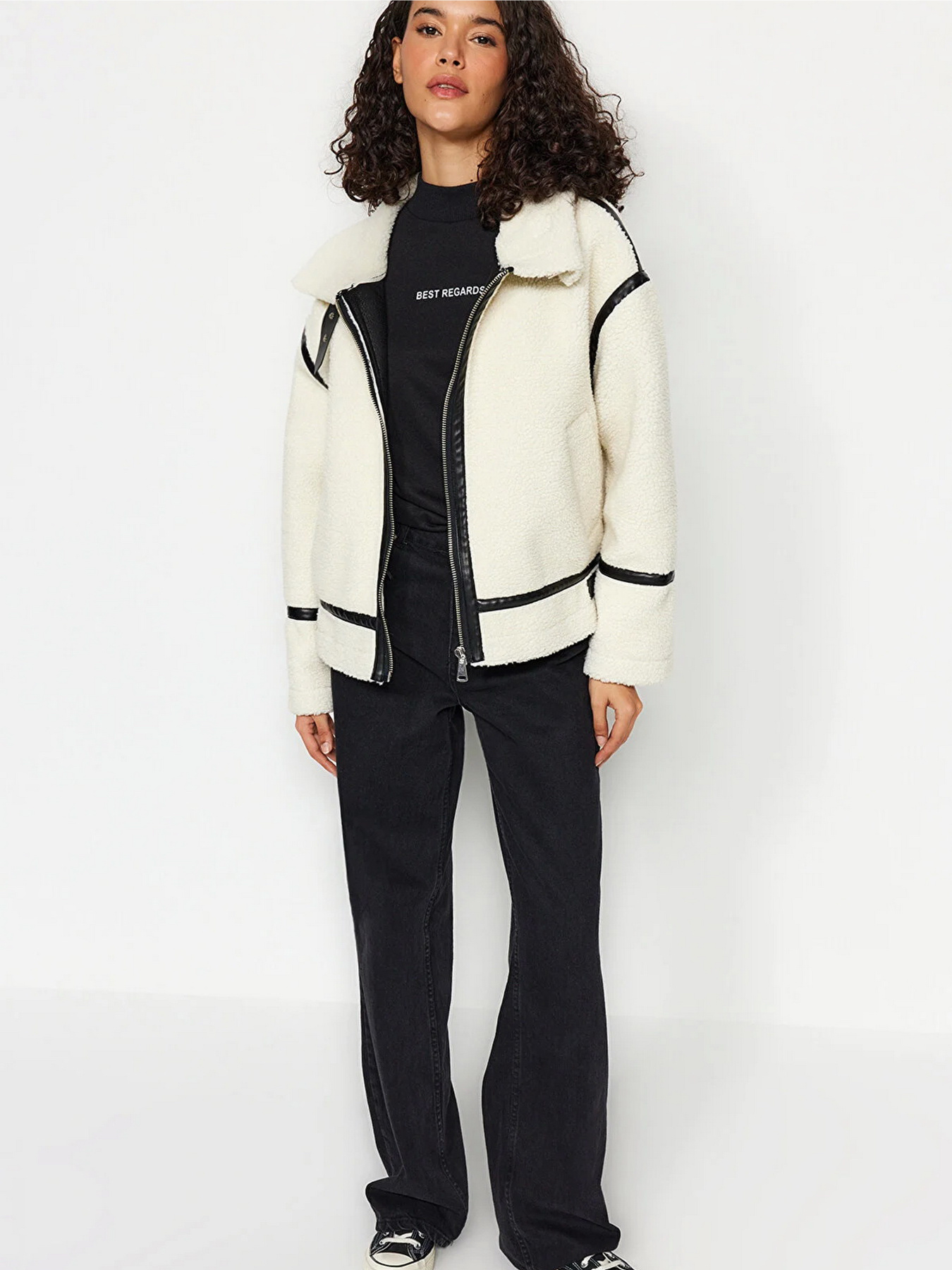 Дубленка Trendyol модель TWOAW24KB00215/Beyaz Фото