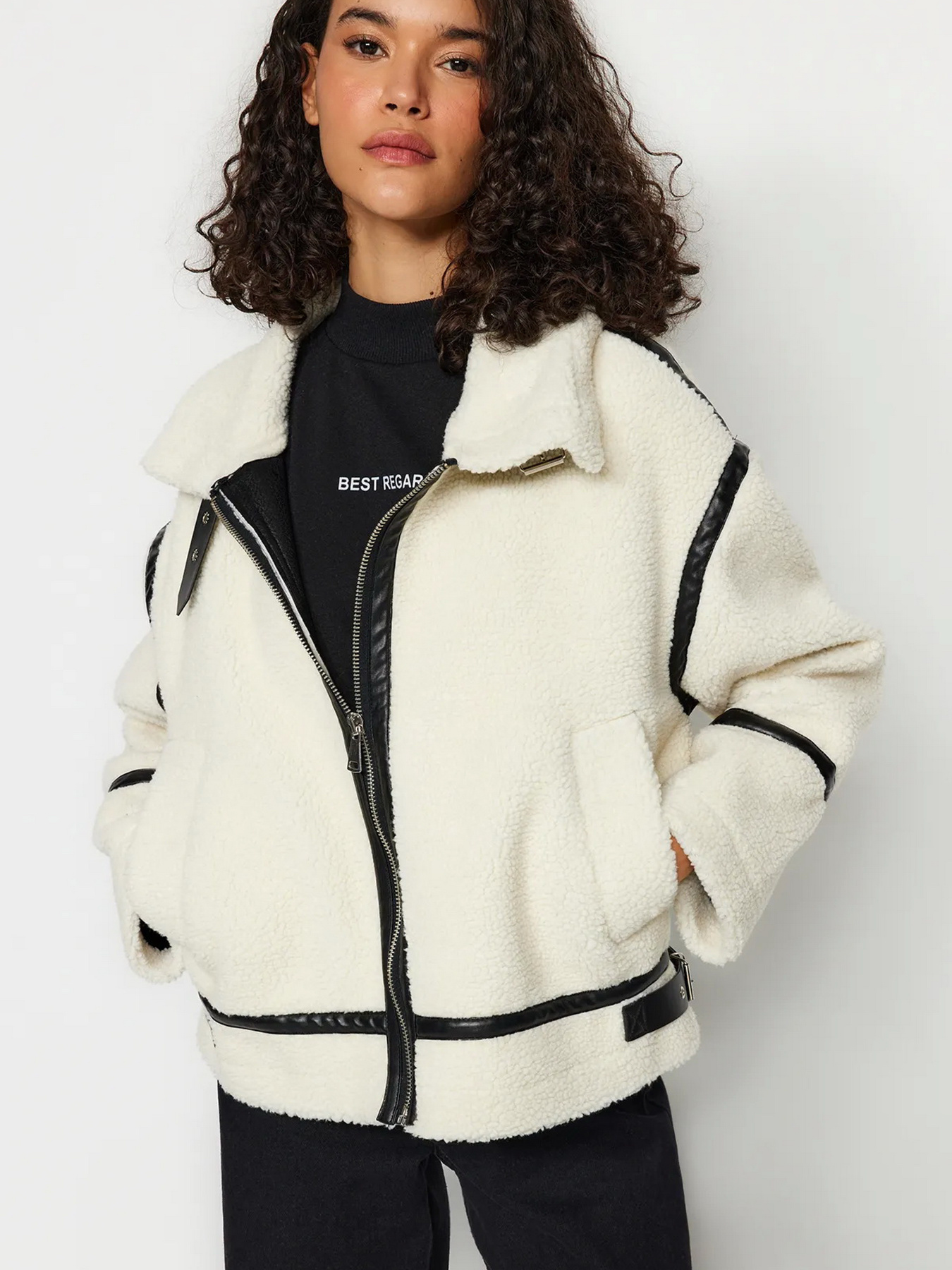 Дубленка Trendyol модель TWOAW24KB00215/Beyaz Фото