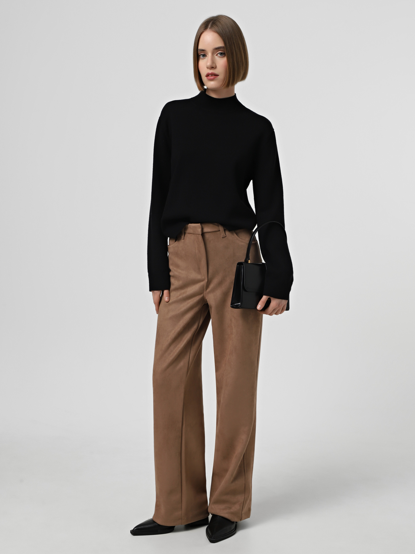 Штани палаццо Trendyol модель TWOAW25PL00053/Koyu Kahverengi Фото