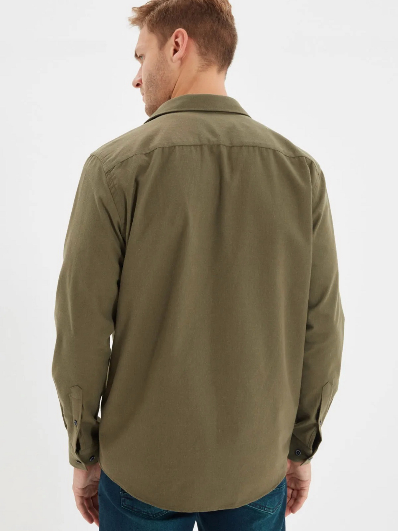 Сорочка повсякденна Trendyol модель TMNAW22GO0350/Haki Фото