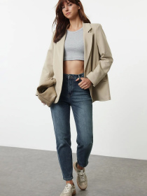 Джинсы мом Trendyol модель TWOAW25JE00134/Mavi Фото