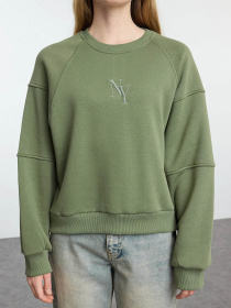 Свитшот Trendyol модель TWOAW24SW00199/Haki Фото