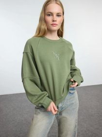 Свитшот Trendyol модель TWOAW24SW00199/Haki Фото