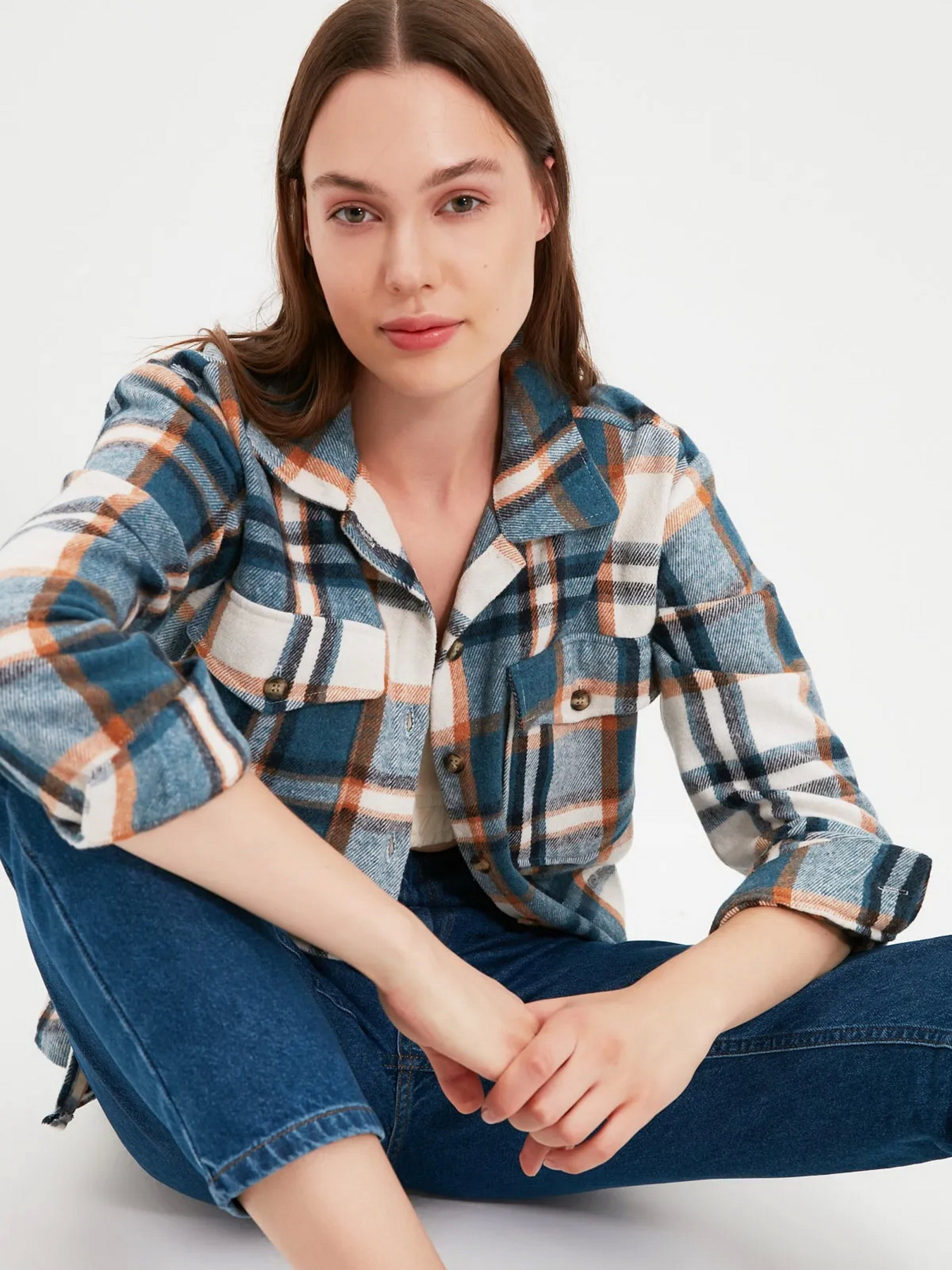 Сорочка повсякденна Trendyol модель TWOAW22GO0549/Mavi Фото