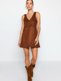 Сукня міні Trendyol модель TWOAW24EL00543/Kahverengi Фото