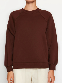 Свитшот Trendyol модель TWOAW24SW00104/Koyu Kahverengi Фото