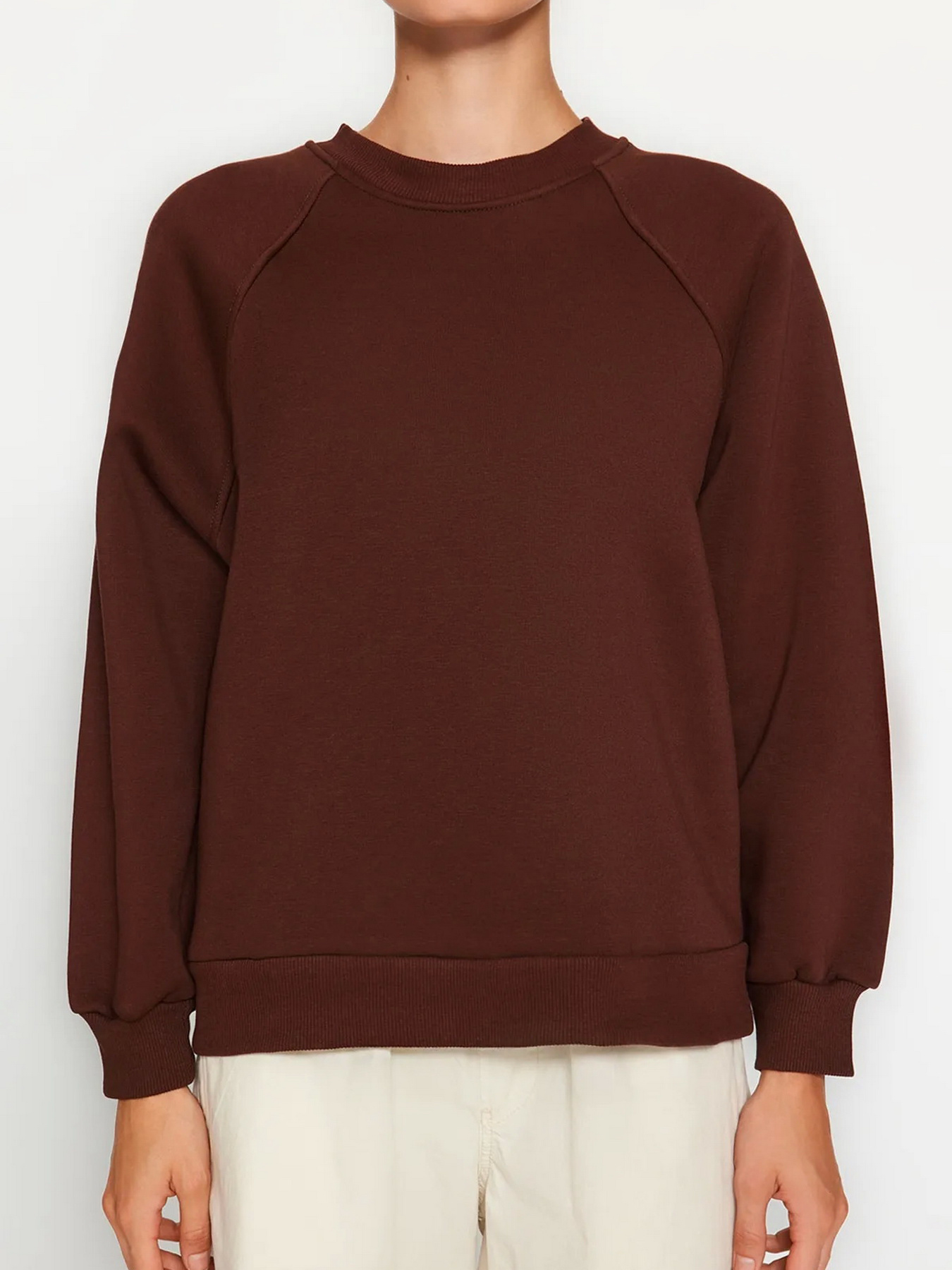 Світшот Trendyol модель TWOAW24SW00104/Koyu Kahverengi Фото