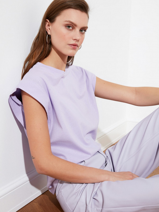 Футболки и поло Trendyol модель TWOSS20TS0021/Lila Фото