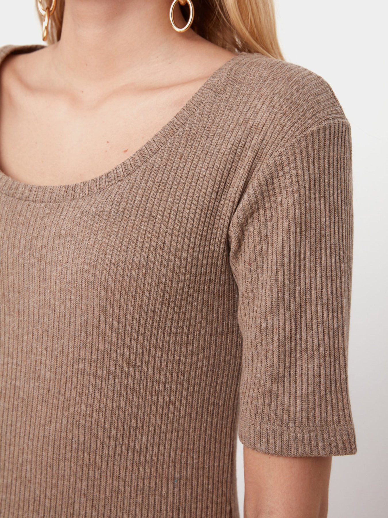 Платье миди Trendyol модель TWOSS21EL0658/Bej Фото