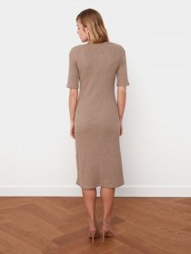 Платье миди Trendyol модель TWOSS21EL0658/Bej Фото