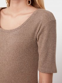 Платье миди Trendyol модель TWOSS21EL0658/Bej Фото