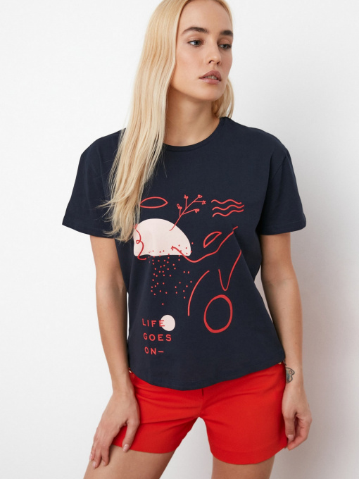 Футболки і поло Trendyol модель TWOSS21TS0520/Lacivert Фото