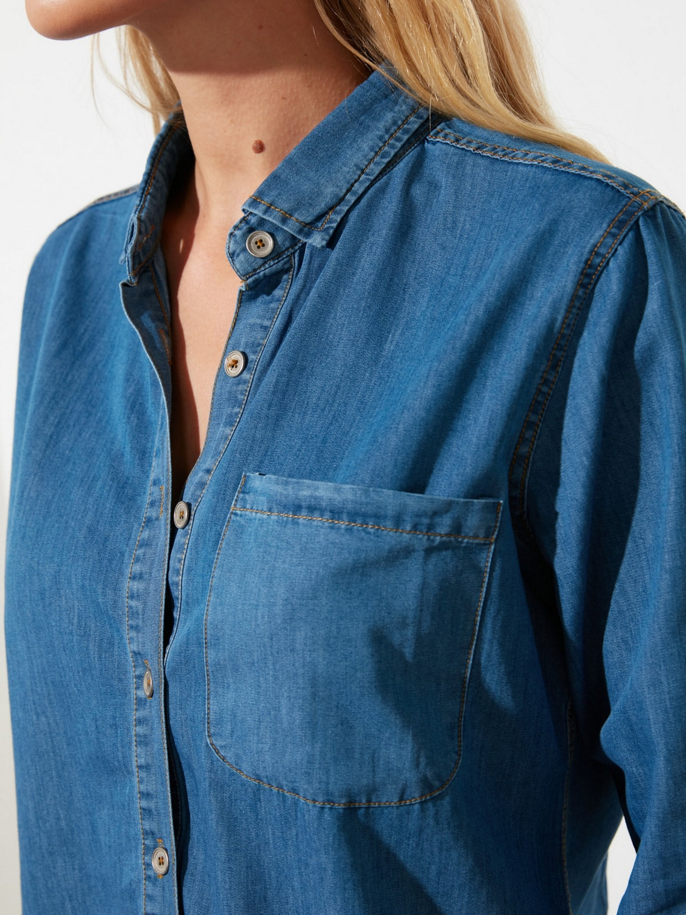 Блуза Trendyol модель TWOSS21GO0790/Mavi Блуза Trendyol модель TWOSS21GO0790/Mavi Фото