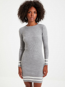 Платье мини Trendyol модель TWOAW20EL1274/Antrasit Фото