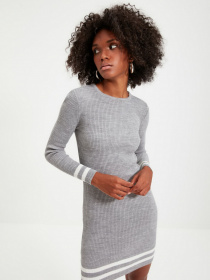 Платье мини Trendyol модель TWOAW20EL1274/Antrasit Фото