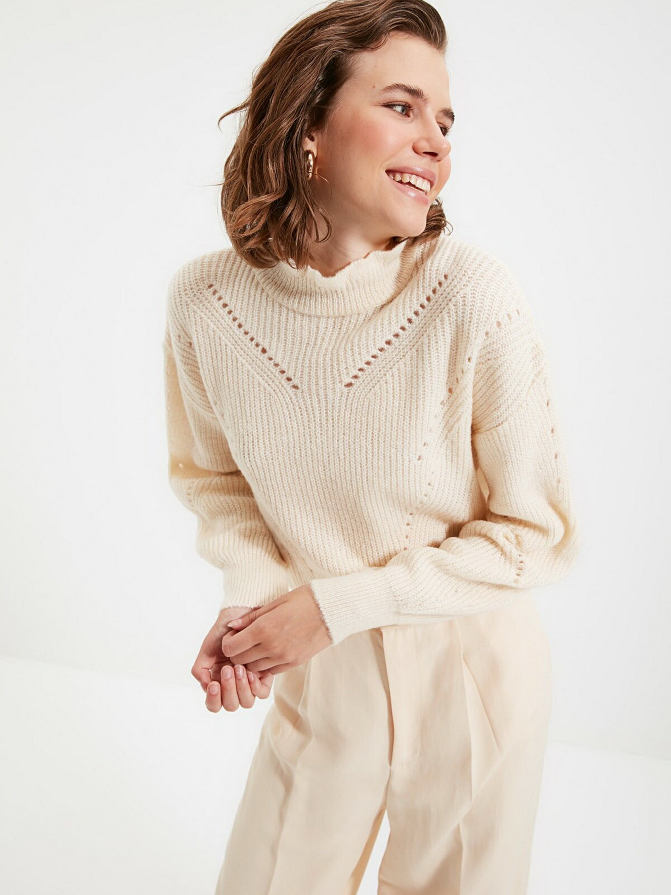 Джемпер Trendyol модель TWOAW20KZ0038/Ekru Фото