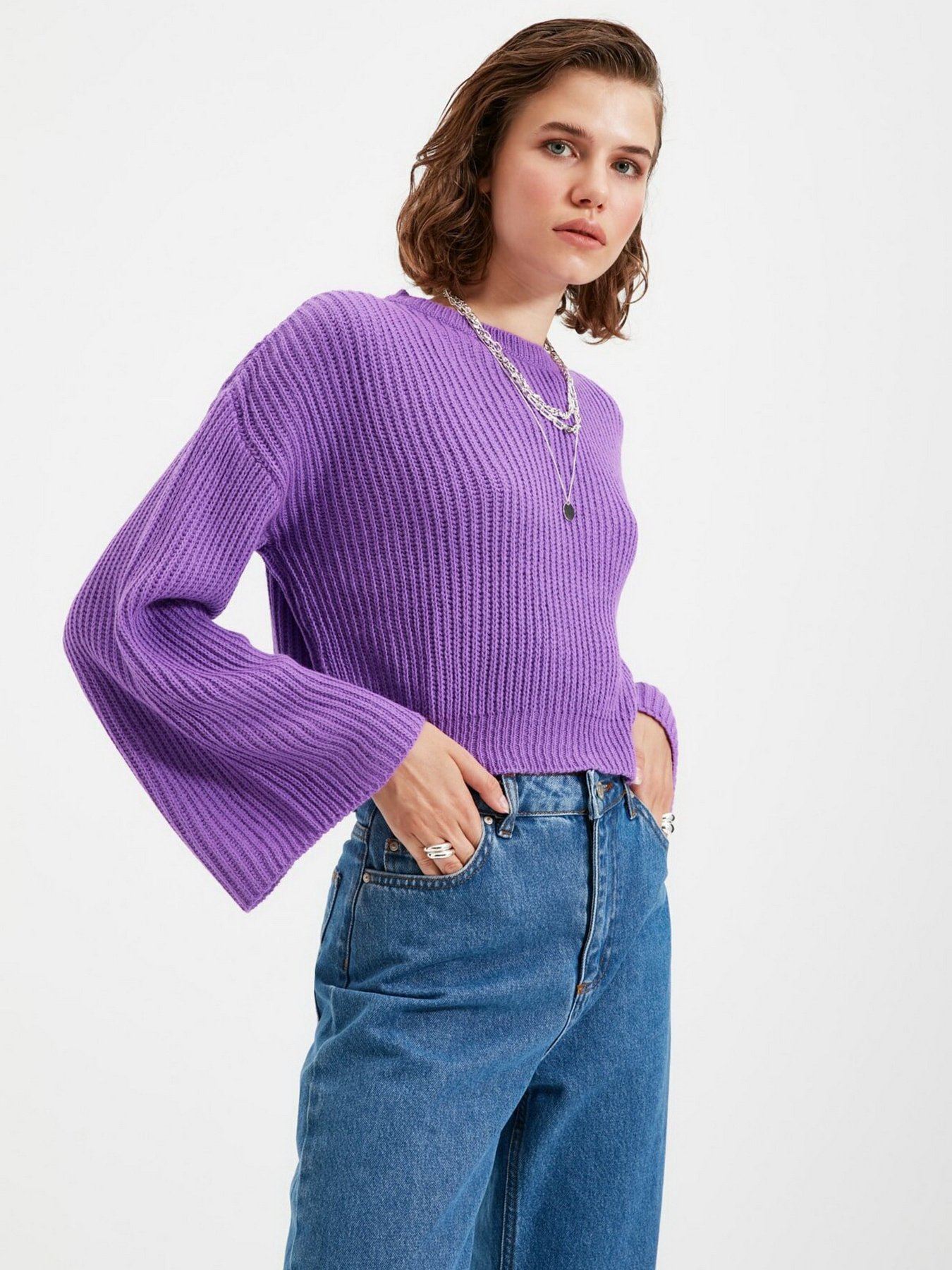 Джемпер Trendyol модель TWOAW20KZ0743/Mor Джемпер Trendyol модель TWOAW20KZ0743/Mor Фото