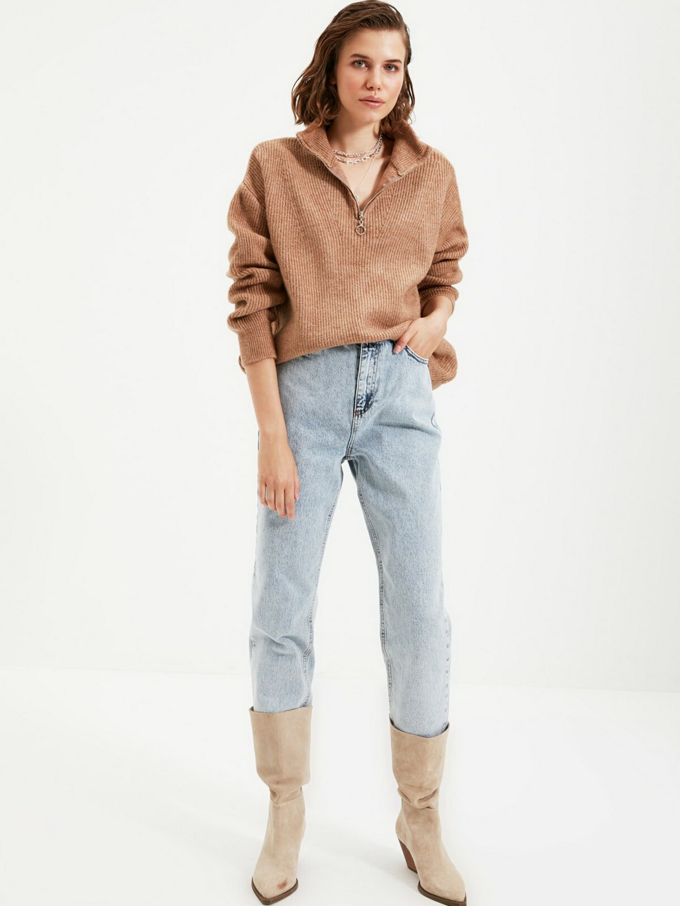 Джемпер Trendyol модель TWOAW20XS0009/Camel Фото