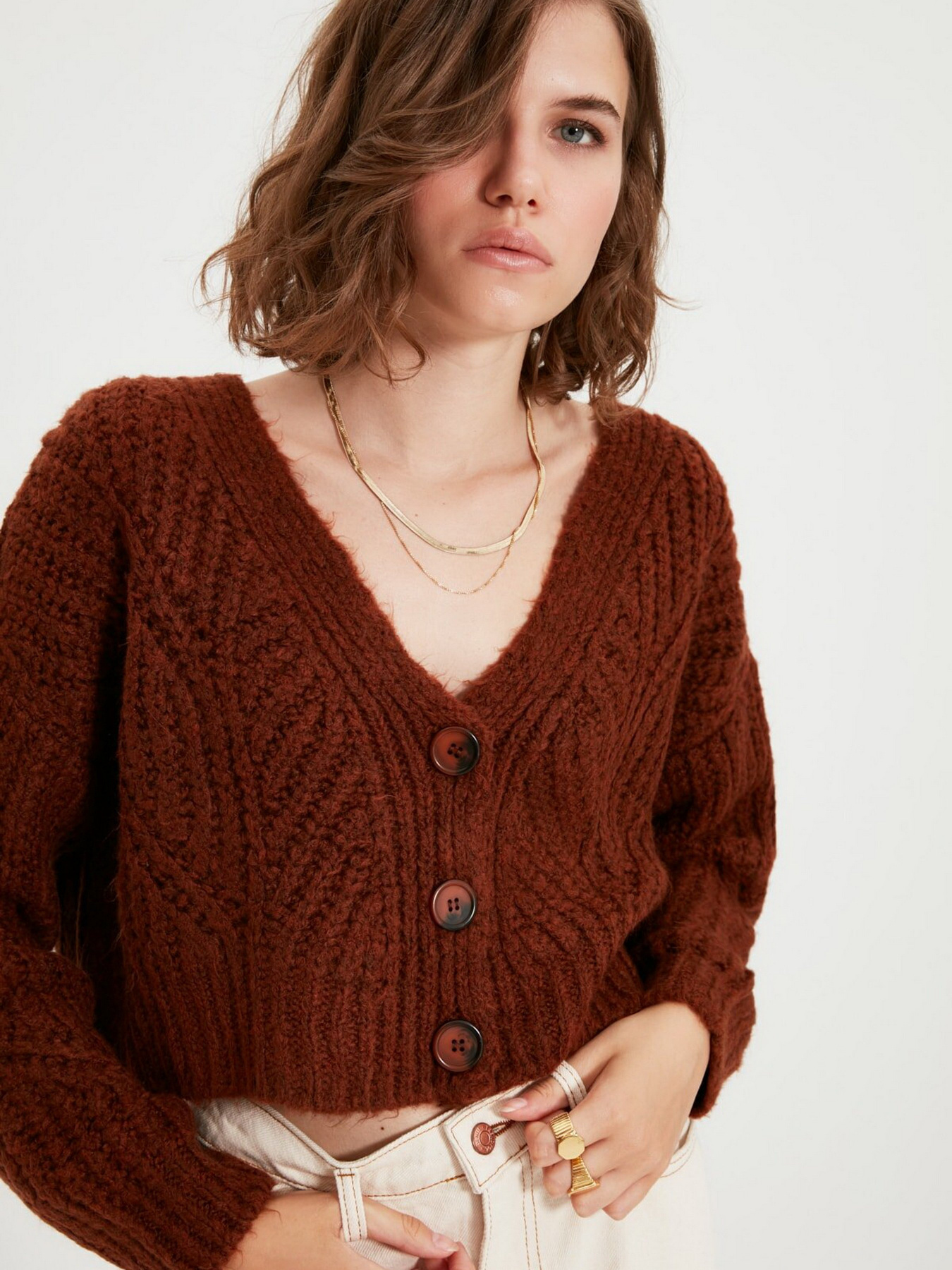 Кардиган Trendyol модель TWOAW21HI0017/Kiremit Фото