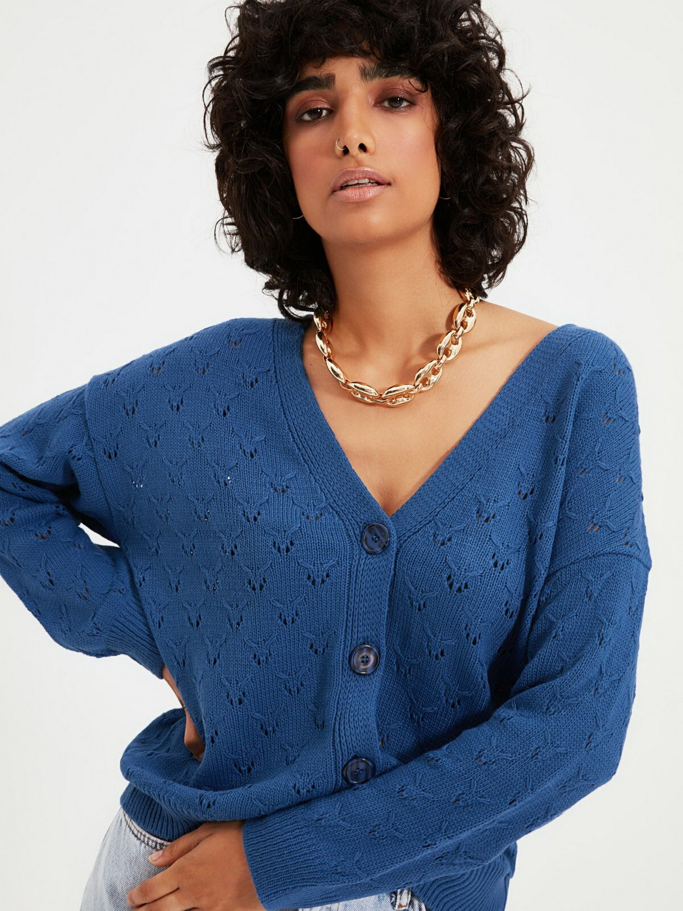 Кардиган Trendyol модель TWOAW21HI0108/Mavi Фото