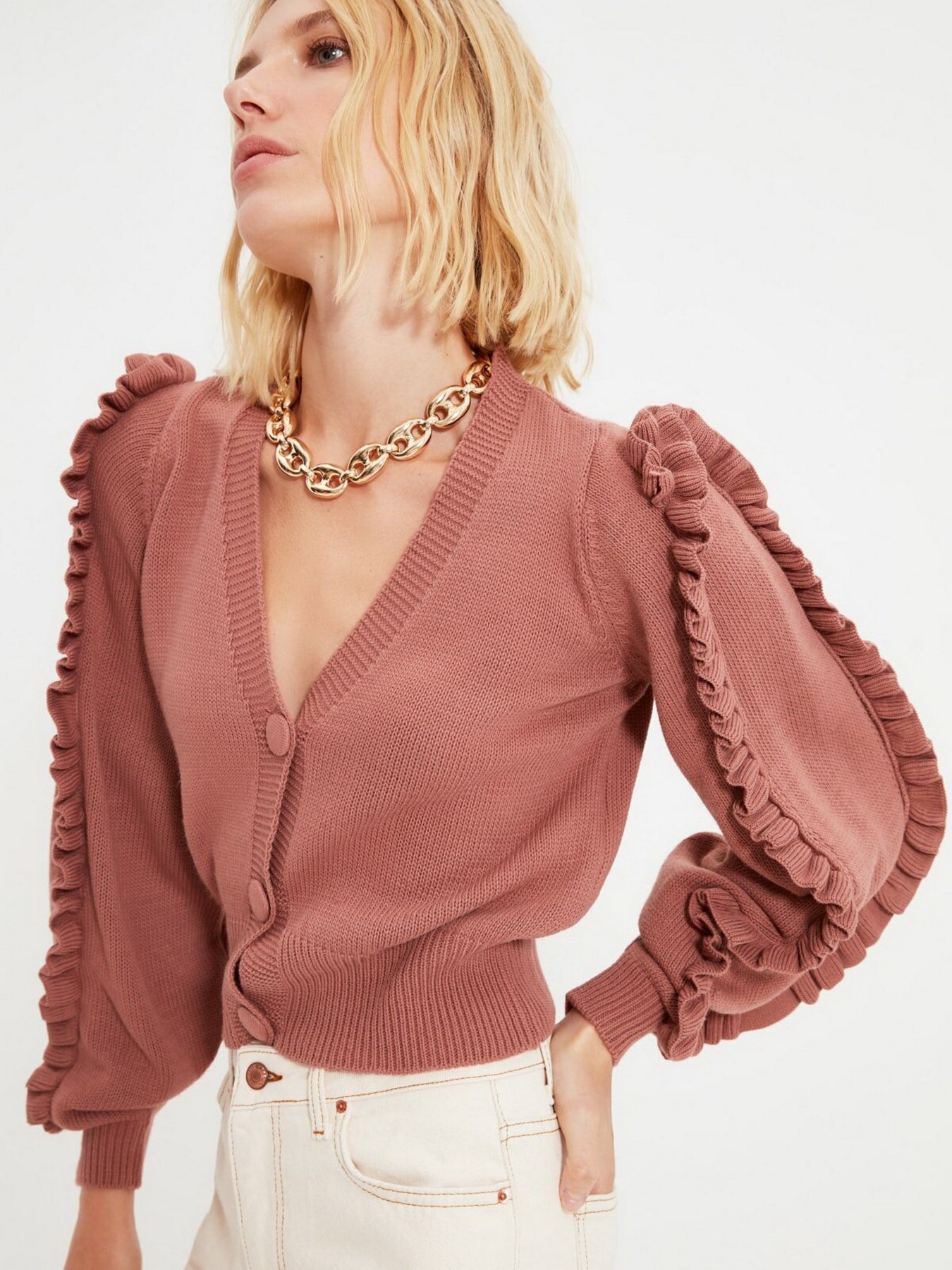 Кардиган Trendyol модель TWOAW21HI0195/Gul Kurusu Фото