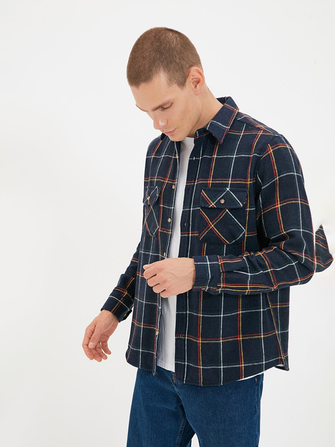 Рубашка Trendyol модель TMNAW20GO0485/Lacivert Фото