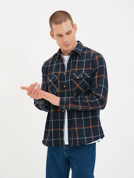 Сорочка повсякденна Trendyol модель TMNAW20GO0485/Lacivert Фото