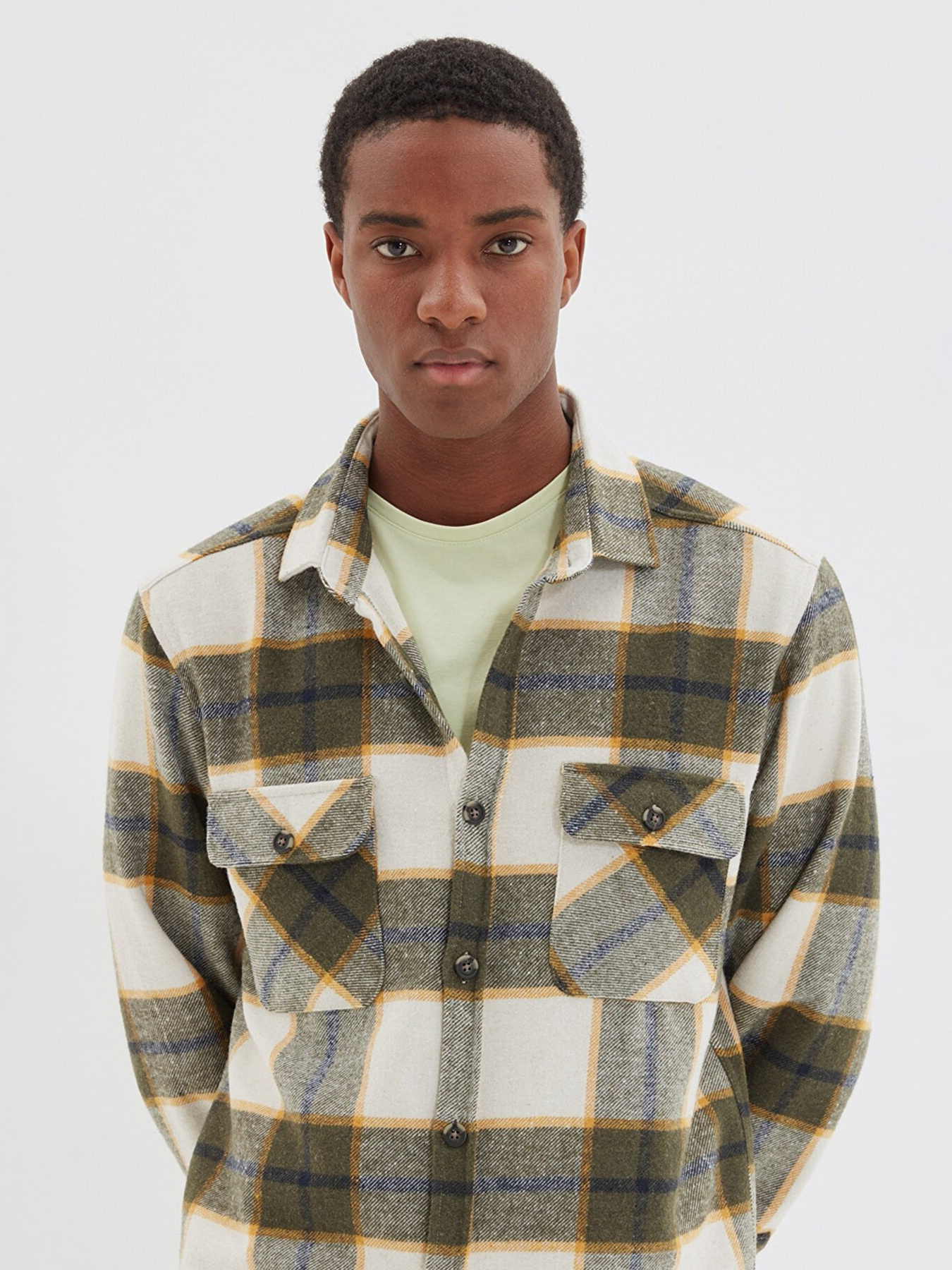 Рубашка Trendyol модель TMNAW21GO0023/Haki Фото