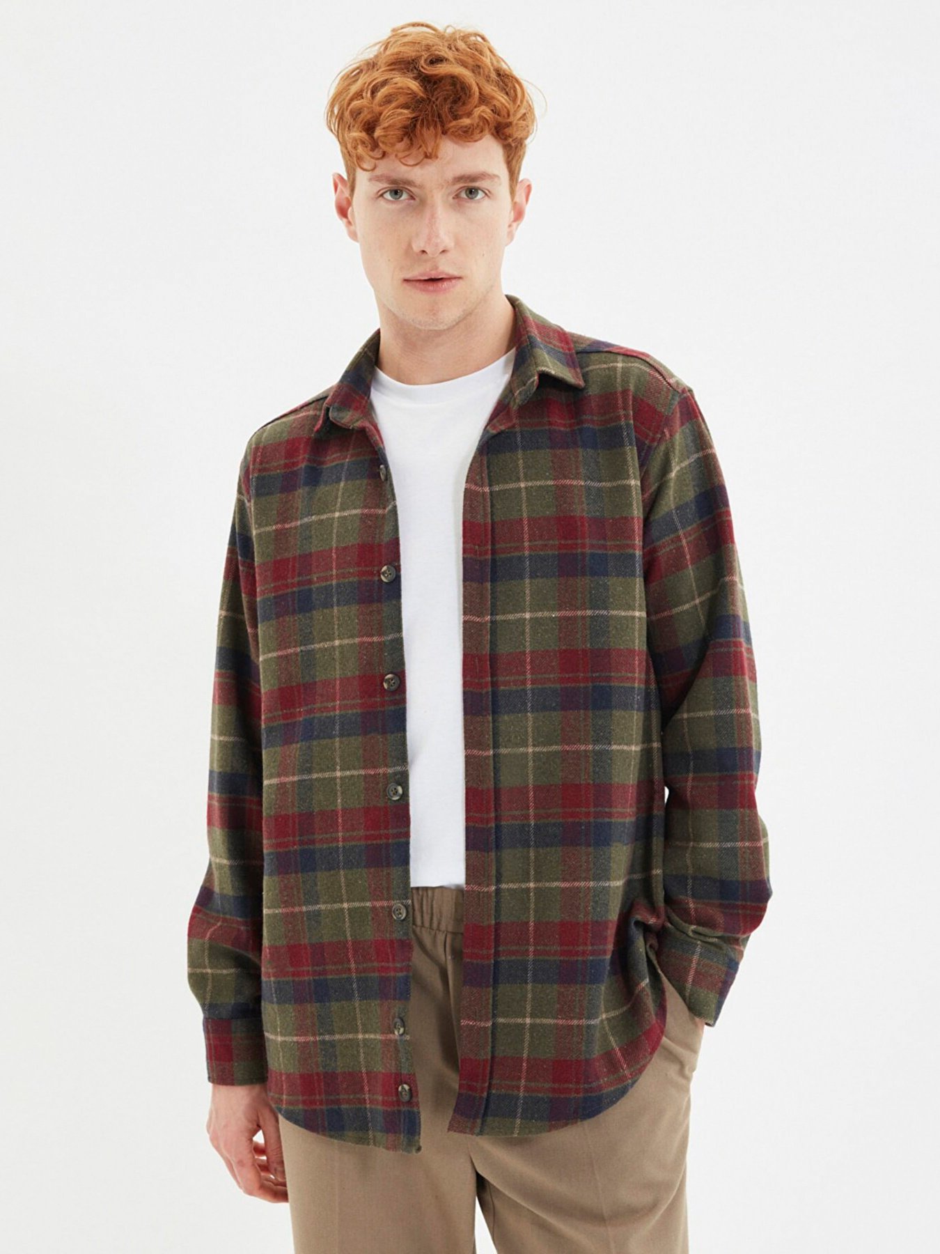 Сорочка Trendyol модель TMNAW21GO0024/Haki Фото