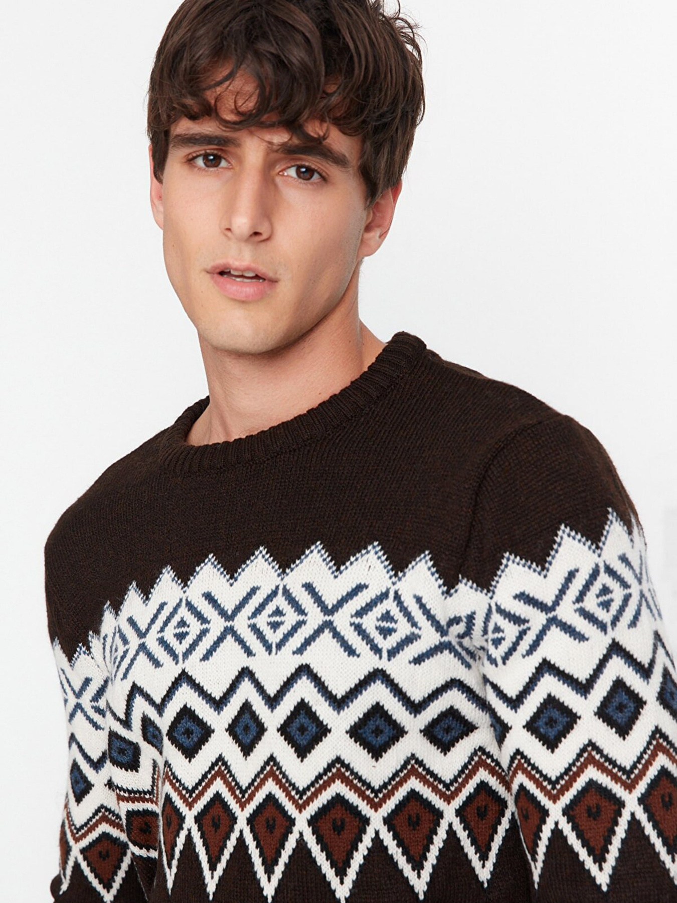 Джемпер Trendyol модель TMNAW21KZ0382/Kahverengi Фото