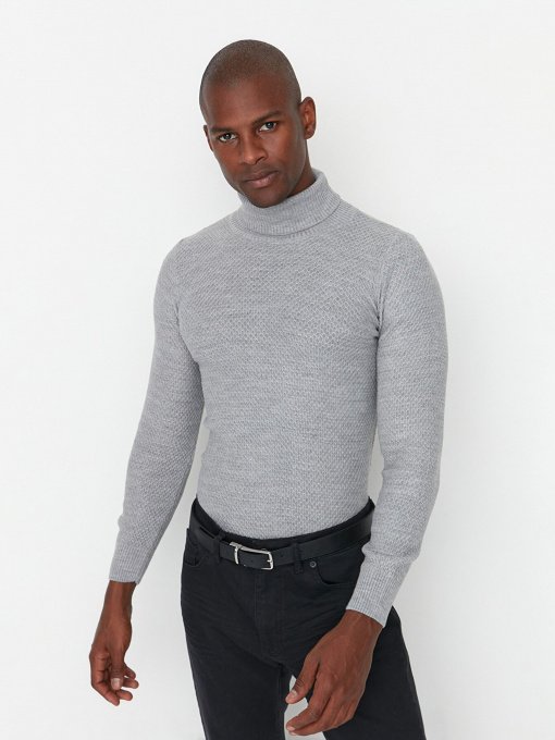 Водолазка Trendyol модель TMNAW21KZ0575/Gri Фото