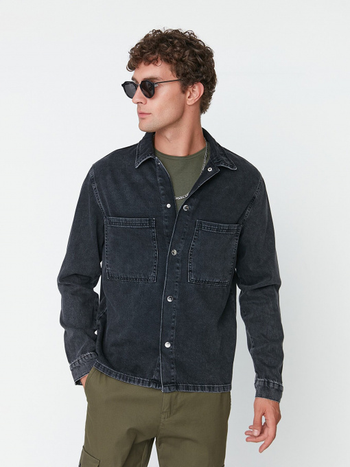 Джинсовая куртка Trendyol модель TMNAW22CE0143/Antrasit Фото