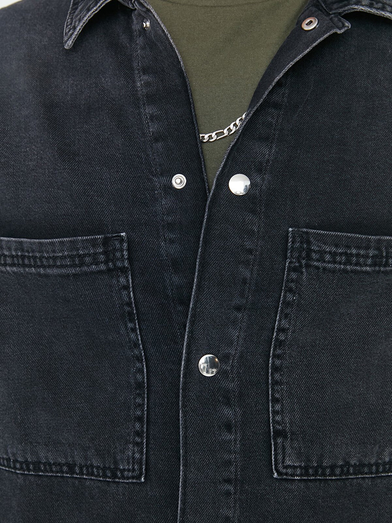 Джинсовая куртка Trendyol модель TMNAW22CE0143/Antrasit Фото