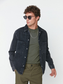 Джинсовая куртка Trendyol модель TMNAW22CE0143/Antrasit Фото