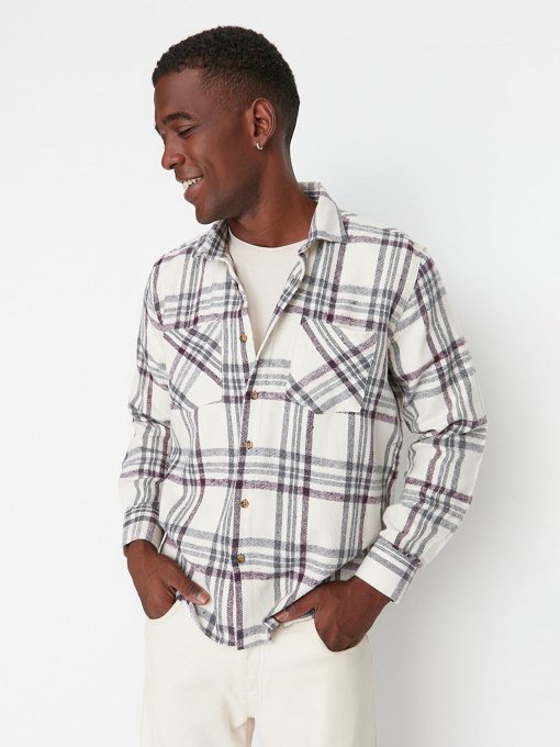 Сорочка повсякденна Trendyol модель TMNAW22GO0356/Koyu Mor Фото