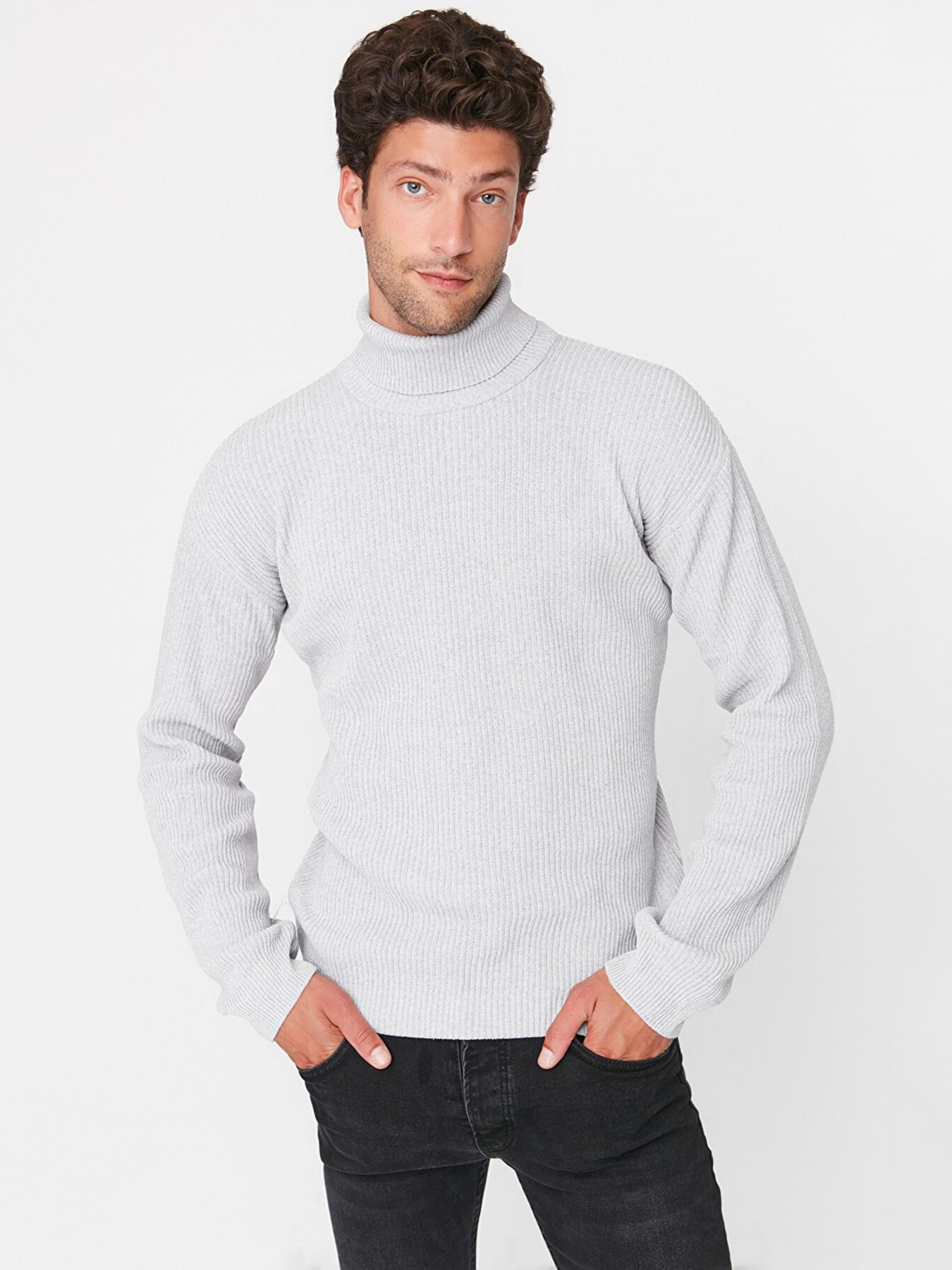 Свитер Trendyol модель TMNAW22KZ1289/Gri Фото