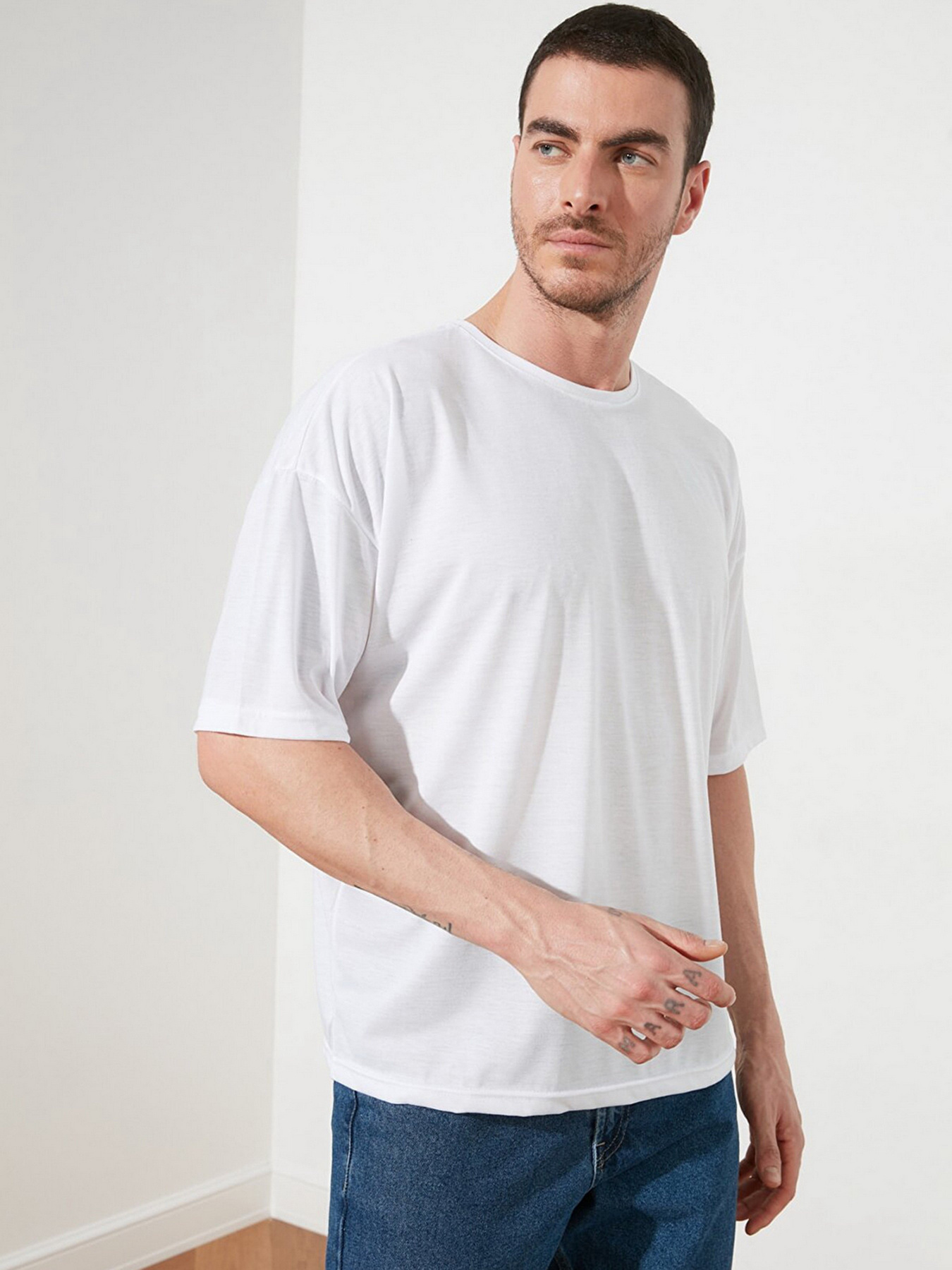 Набір футболок Trendyol модель TMNSS21TS1091/Siyah-Beyaz Фото