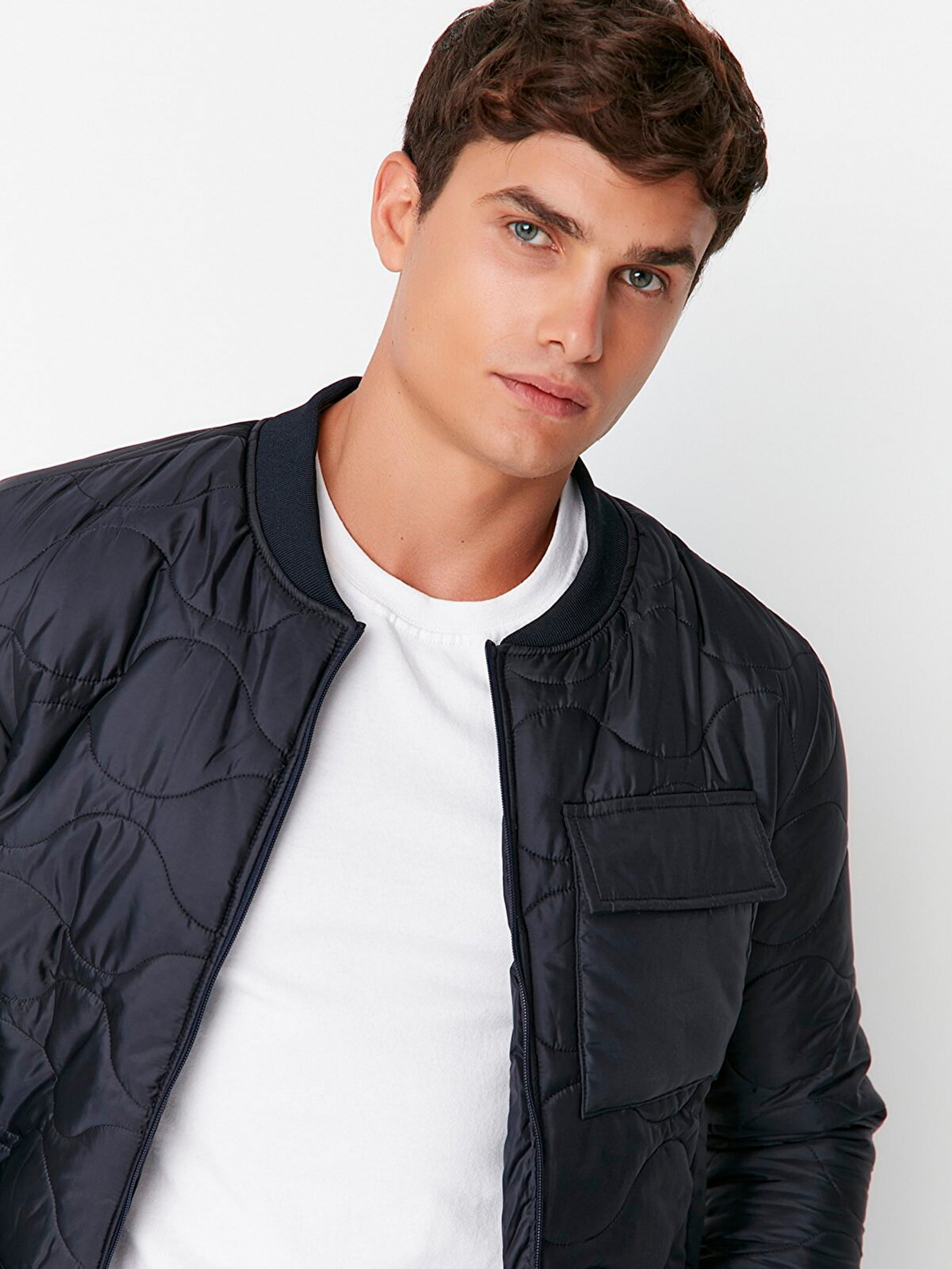 Бомбер Trendyol модель TMNAW23MO00050/Lacivert Фото