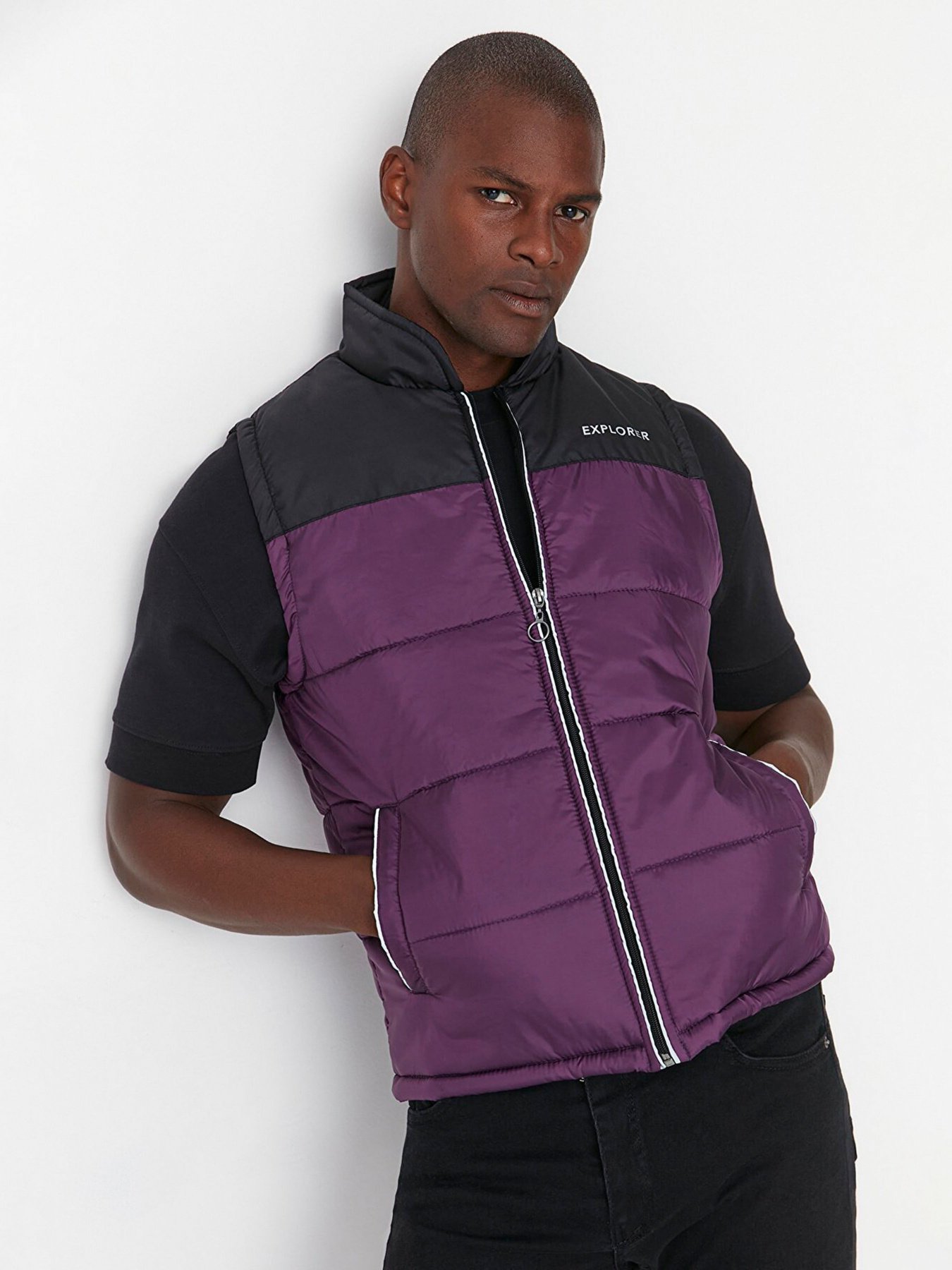 Жилет с утеплителем Trendyol модель TMNAW23YE00004/Mor Фото