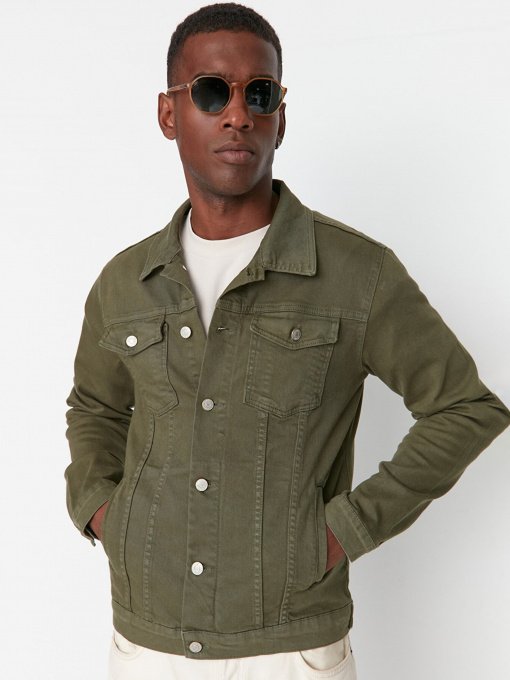 Джинсовая куртка Trendyol модель TMNSS20CE0113/Haki Фото