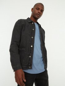 Джинсовая куртка Trendyol модель TMNSS21CE0169/Gri Фото