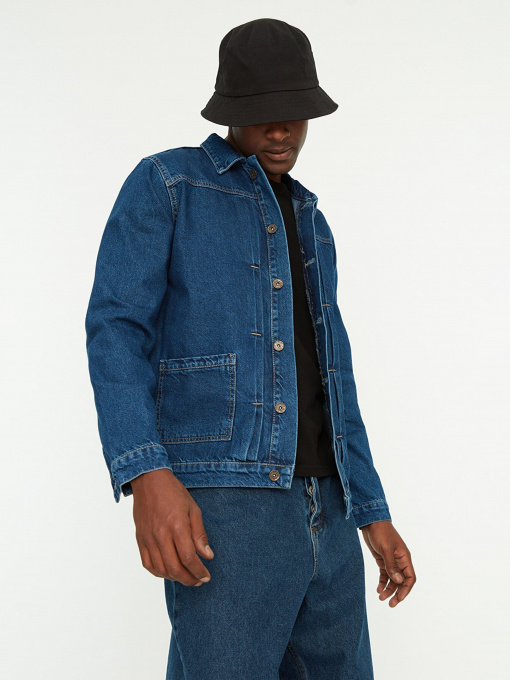 Джинсовая куртка Trendyol модель TMNSS21CE0169/Lacivert Фото