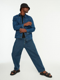 Джинсовая куртка Trendyol модель TMNSS21CE0169/Lacivert Фото