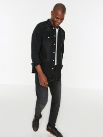 Рубашка Trendyol модель TMNSS21CE0273/Siyah Фото