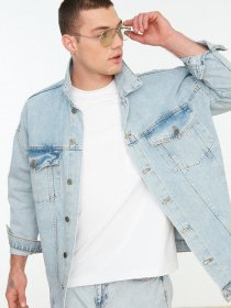 Джинсова куртка Trendyol модель TMNSS22CE0160/Mavi Фото