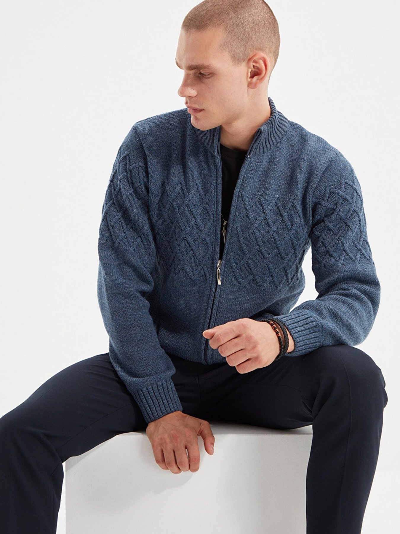 Кардиган Trendyol модель TMNAW22HI0146/Indigo Фото