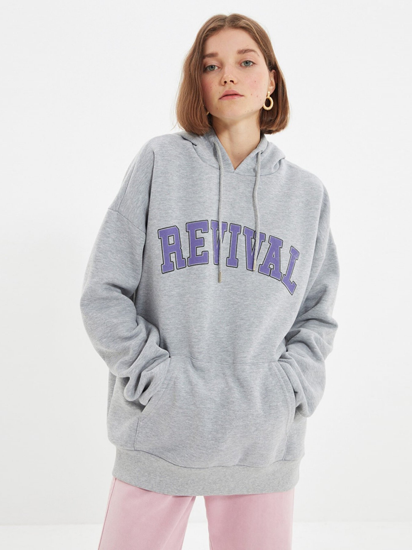 Худи Trendyol модель TMNAW22SW1462/Gri Фото