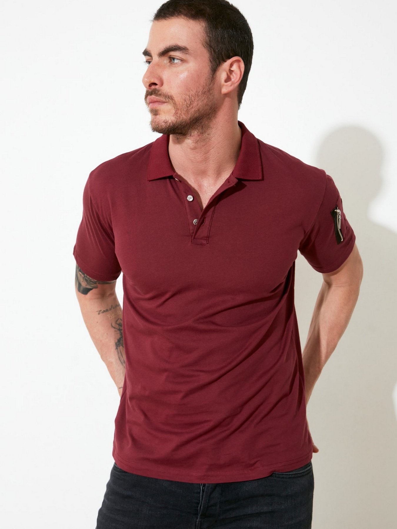 Поло Trendyol модель TMNSS20PO0167/Bordo Фото